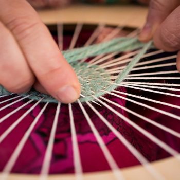 frame weaving thread handmade